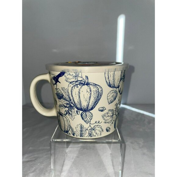 New Free Fallin Stoneware Fall Leaves Soup Mug - Picture 2 of 4